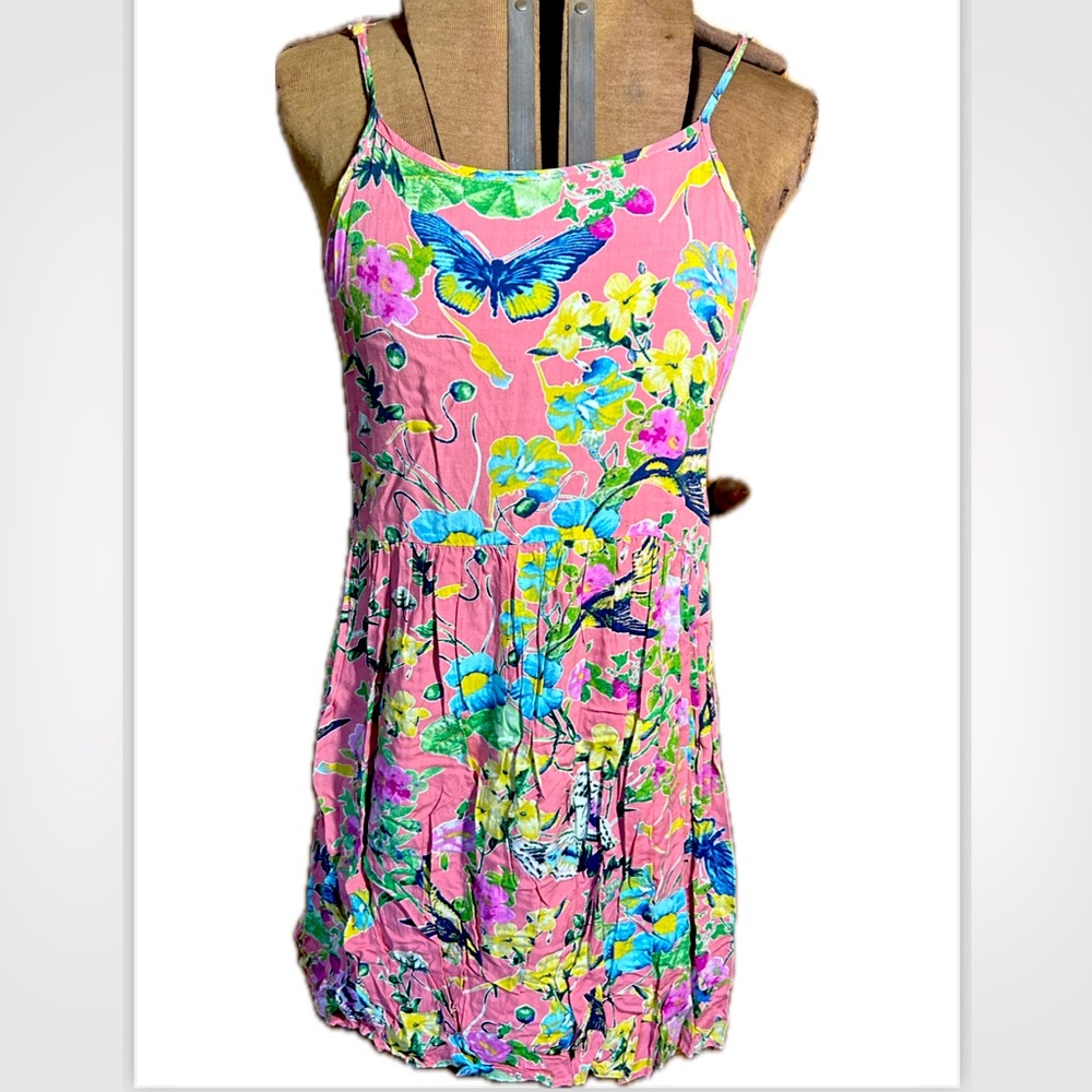 Sunny Girl floral sun dress with adjustable straps